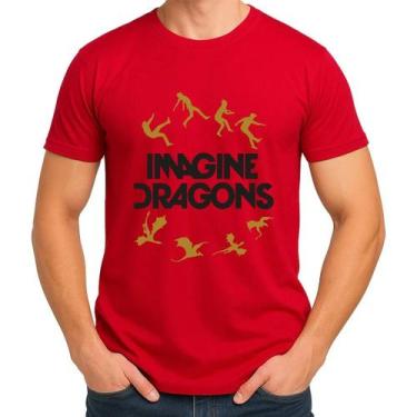 Imagem de Camiseta Camisa Adulto Feminina Masculina Algodão Banda Imagine Dragon