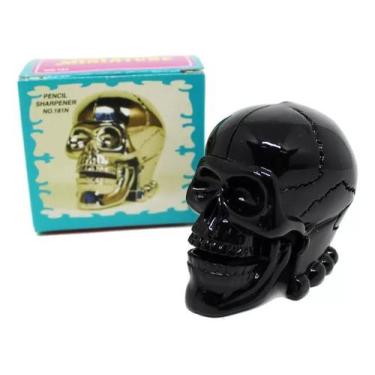 Imagem de Apontador Caveira Preta Skull Crânio Coleção Papelaria 181a - MC
