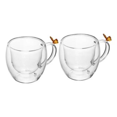 Imagem de Conjunto 02 Xícaras de Cafezinho 80ml Parede Dupla Sun Garden Wolff