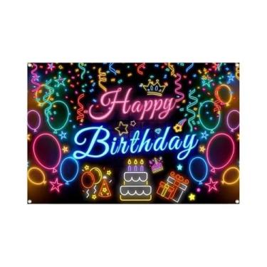 Imagem de Banner De Decoração Para Festa De Aniversário Infantil Com Luzes, Supr