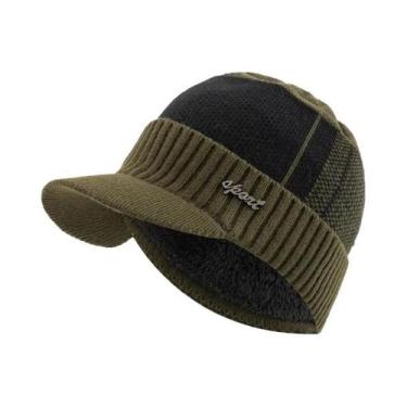 Imagem de Gorro Unissex Quente De Inverno Com Forro De Pelúcia, Gorro De Malha G