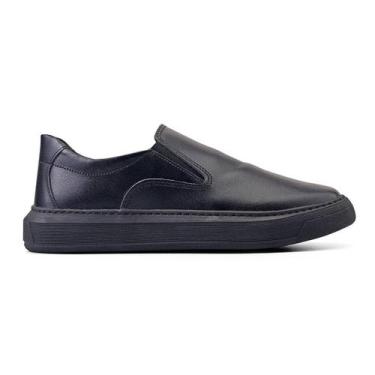 Imagem de Tênis Slip on de Couro legítimo Masculino Santorini - Fortis Club, Pre