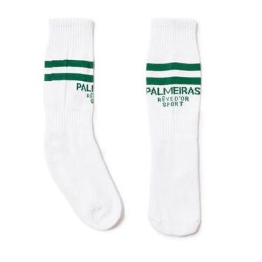 Imagem de Meião Infantil Campo Palmeiras Oficial, P, Branco