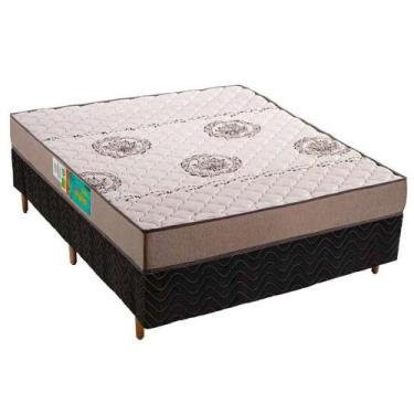 Imagem de Cama Box Casal: Colchão Espuma Polar D33 Pérola + Base CRC Fantasy Bla