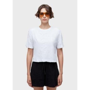 Imagem de T-shirt cropped wrinkle OSKLEN-Feminino