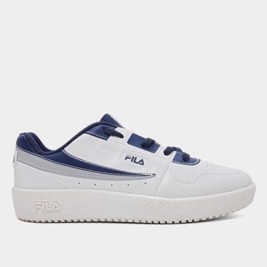 Imagem de Tênis Infantil Fila Arcade Unissex, Branco, Azul, 35