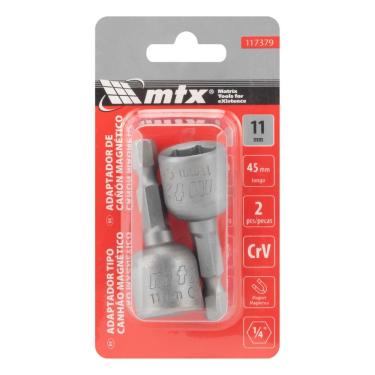 Imagem de Soquete Magnético Parafusadeira 11mm X 45mm 2 Peças Mtx