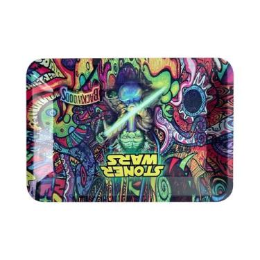 Imagem de Bandeja De Armazenamento De Metal 18x12.5cm Para Cigarros E Ervas, Est