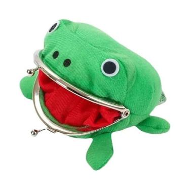 Imagem de Carteira De Pelúcia De Sapo Anime Fofa, Porta-Moedas E Chaveiro Para M