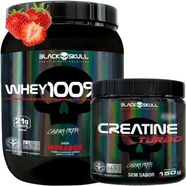 Imagem de Kit Whey Protein 100 HD 450g Creatina Monohidratada Turbo 150g Black S
