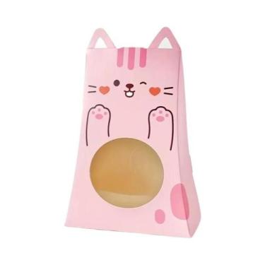 Imagem de Sacolas De Doces Em Formato De Gato Fofo, 12-24 Peças, Caixas De Papel