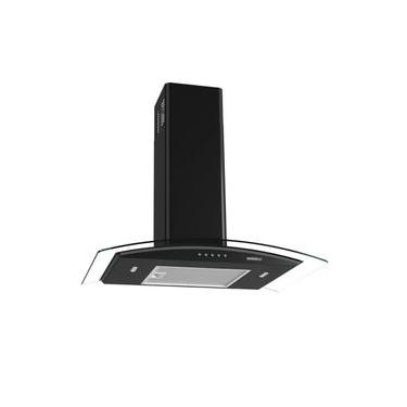 Imagem de Coifa Parede Nardelli Vidro Curvo Clean 90cm Preta 46010190-02