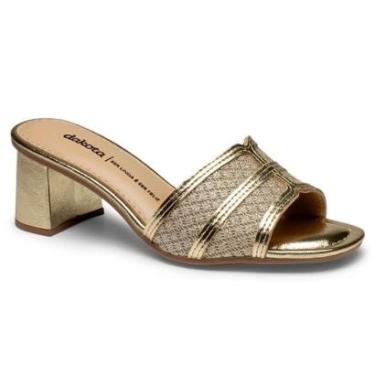 Imagem de Tamanco Feminino Salto Bloco Champagne Dakota Y9745-0004-Feminino