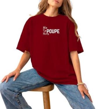 Imagem de Blusa Feminina Plus Size Estampada Algodão Moda Slim Premium T-Shirt Me poupe White-Feminino