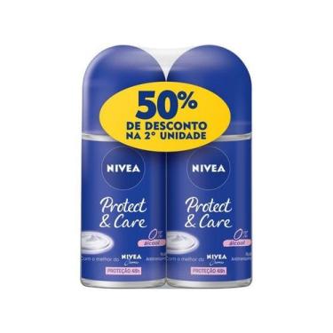 Imagem de Desodorante Roll On Nivea Protect&Care 2 Unidades 50ml Cada