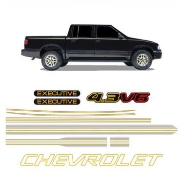 Imagem de Kit Faixas S10 Executive 1999/2000 CD Chevrolet Dourado - SPORTINOX