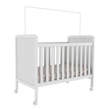 Imagem de Berço Infantil Modelo Americano Cloe - Moveis Peroba Branco Brilho - M