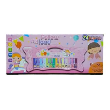 Imagem de Piano Elétrico Rosa Menina Domni