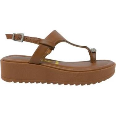 Imagem de Sandália Dedo Feminina Casual Dia a Dia Passeio Trabalho Flat Form Com Dedeira Conforto...