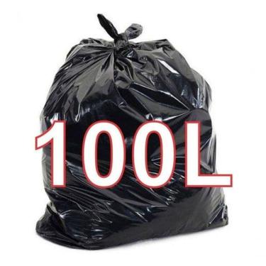 Imagem de Saco para Lixo 100 Litros Picotado Reforçado com 200 Unidades Higipack