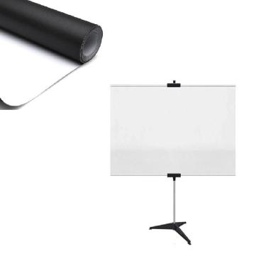 Imagem de Tela de Projeção Branco 813 para Palestras e Cinema em Casa 100 Polegadas Dobrável Branco