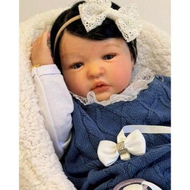 Imagem de Bebê Reborn Boneca Menina Realista Ana Dolls 50cm MAMA, FAZ XIXI E TOM