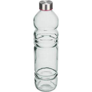 Imagem de KIT 4 GARRAFA ÁGUA SUCO LEITE HOME&CO VIDRO COM TAMPA 1 LITRO 31x8x8cm TRANSPARENTE