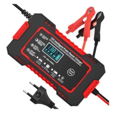 Imagem de Carregador Bateria Automotivo Digital Automatico 12v Carro Moto Caminh