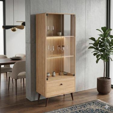 Imagem de Cristaleira 680x1730x400 Mm Curve Mel
