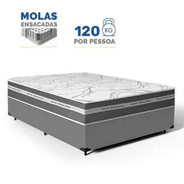Imagem de Cama Box com Colchão de Molas Ensacadas Luve Casal 138cm