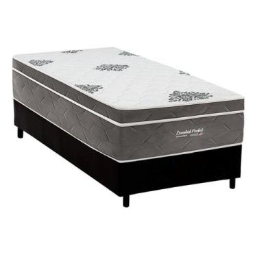 Imagem de Conjunto Box Solteiro: Colchão Molas Inovaflex Ensacadas Essential+Bas