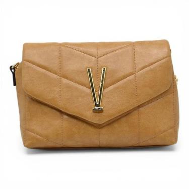 Imagem de Bolsa Feminina Vizzano Tiracolo Matelasse Puffer Alça Corrente, Areia,