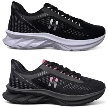 Imagem de Kit 2 Tênis Feminino Running Sport Fitness Academia Lançamento Confort