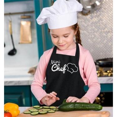 Imagem de Avental Infantil Vida Pratika Mini Chef Preto