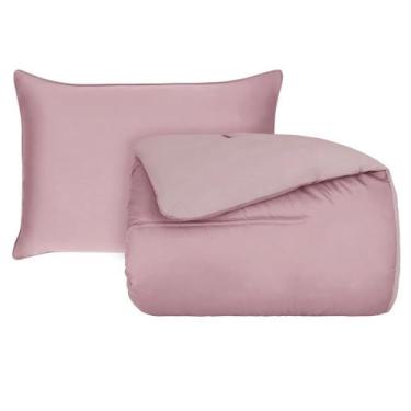 Imagem de Kit Edredom Solteiro Conforter Duo - Naturalle, ROSA CRISTAL / ROSE BL
