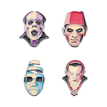 Imagem de Pins De Esmalte De Terror Assustador De Halloween, Broches De Lapela D
