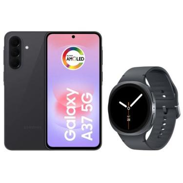 Imagem de Smartphone Samsung Galaxy A37 128GB Preto - 5G + Smartwatch Galaxy Wat