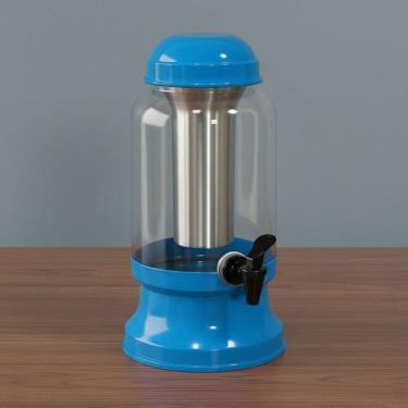 Imagem de Kit 2 Suqueira Vidro 3,2L com Compartimento Gelo Azul Pig - Pontual Ut