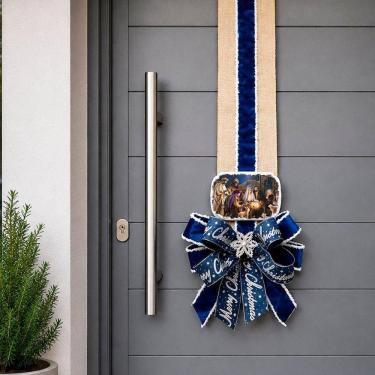 Imagem de Escapulário Natalino Nascimento Menino Jesus 2,5M Azul e Branco