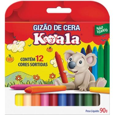 Imagem de Giz de Cera Delta Gizão de Cera 12 Cores Koala Kit com 12 Caixas Atóxico