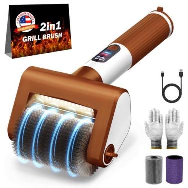 Imagem de Escova elétrica para grelha VYtoov, 2 velocidades, luz LED, 4000 mAh