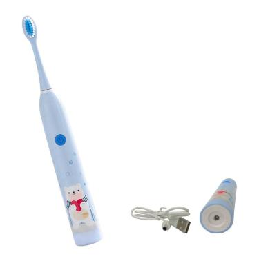 Imagem de Escova Dental Eletrica Infantil Recarregavel 6 Velocidades Gengiva Lingua Limpeza Oral Profunda Higiene Bucal