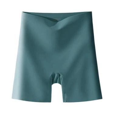 Imagem de Shorts Boxer Femininos De Cintura Alta, Cor Pura, Calcinhas De Seguran