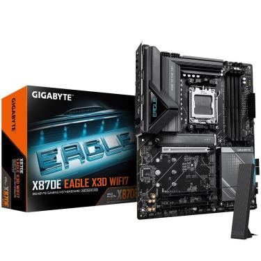 Imagem de Placa Mãe X870E Eagle X3D Wi-Fi 7 com Suporte AM5 e DDR5, RGB e Pcie 5.0 e Gigabyte