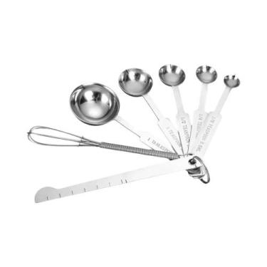 Imagem de Conjunto De Colheres Medidoras De Aço Inoxidável De Grau Alimentício C