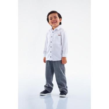 Imagem de Calça Xadrez Infantil Masculina Up Baby, Cinza, 1
