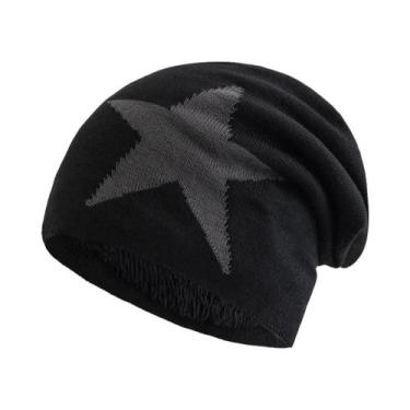 Imagem de Gorro De Inverno Unissex Com Forro De Pelúcia, Padrão De Cinco Estrela