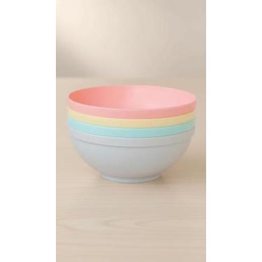 Imagem de Kit 4 Tigelas Bowls Alimentação Infantil 300ml Coloridas - Congratulat