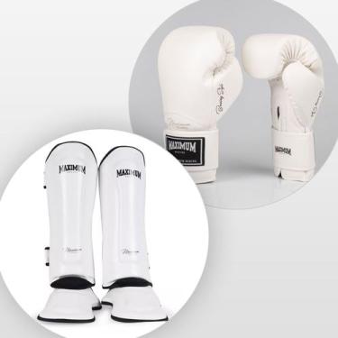 Imagem de Kit Muay Thai Caneleiras Classic e Luvas Classic Power Face Maximum, B