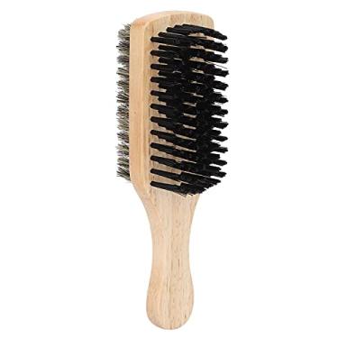 Imagem de Escova de barba masculina, kit de cuidados de barba, pente de barba, escova de cuidados com barba com cabo de madeira para limpeza de bigode para